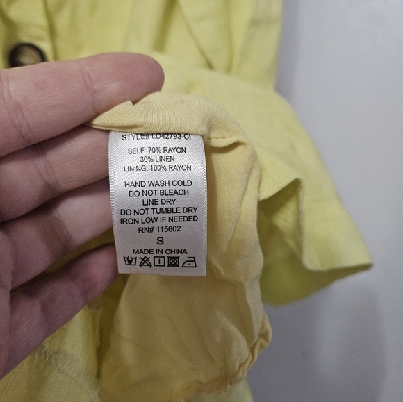 Lush Yellow Spaghetti Strap Mini Dress! - Picture 3 of 5